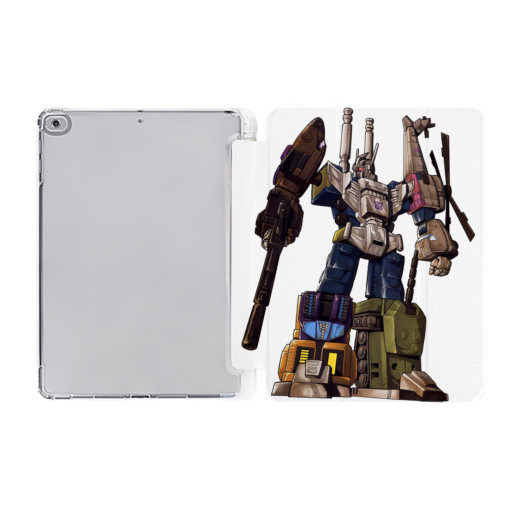 （画像用）  IPad ケース ペン収納付き 三つ折りスタンド PUレザー×シリコン 対応機種9.5/10.5/10.9インチ